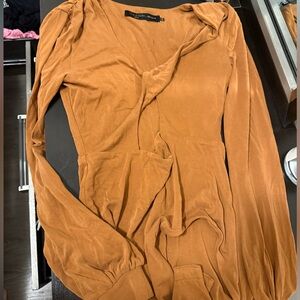 House of Harlow 1960 X Revolve Brown twist cutout bodysuit in XS
